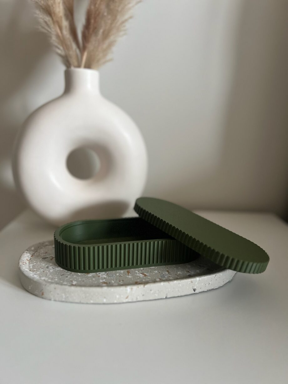 3D geprint sieradendoosje met deksel voor ringen en oorbellen