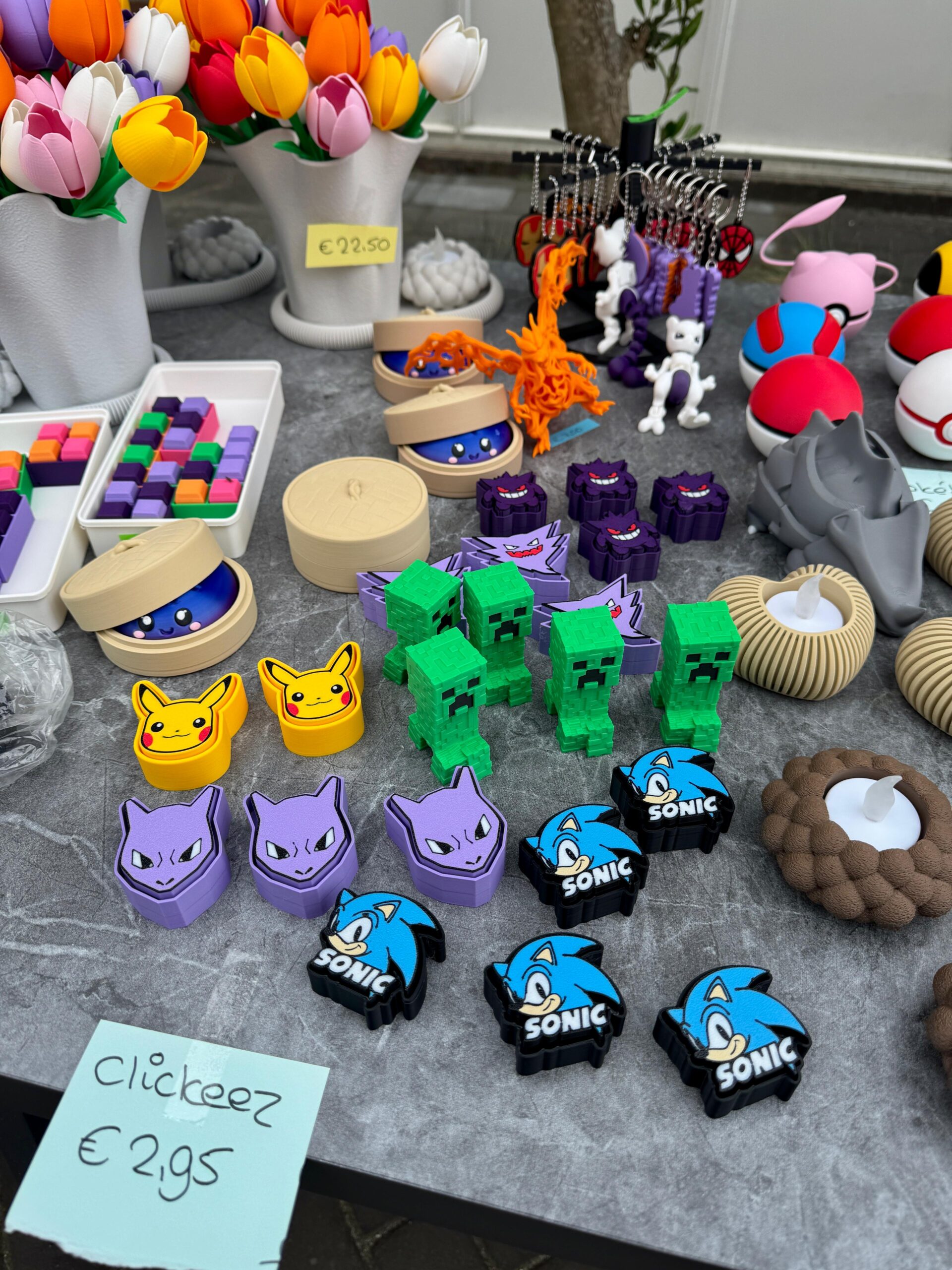 Pokémon, Minecraft en Sonic 3D-prints